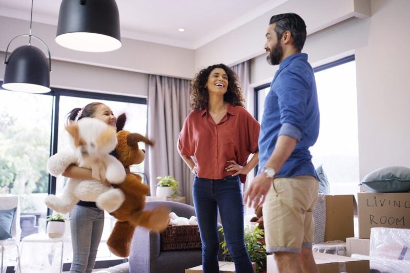 Proud family homeowners